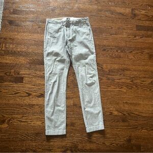Men J.Crew Thompson Tapered Chino Pants Bottoms Heathered Stretch W30 L32 Grey